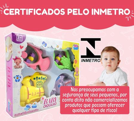 Imagem de Kit De Chocalhos E Mordedor Baby Play Set Infantil - 3 Meses