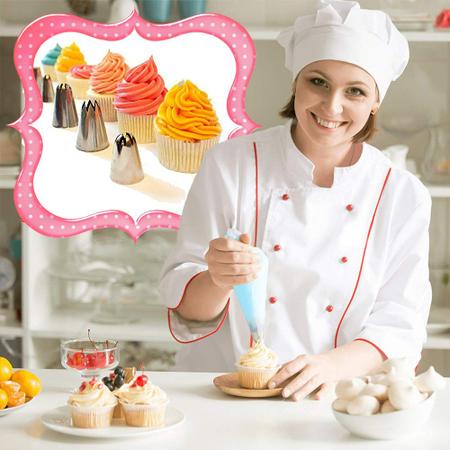 Kit de Confeiteiro Jogo de Confeitar Com 36 Bicos Inox Para Bolos e Cupcake  - YDTECH - Bicos de Confeitar - Magazine Luiza