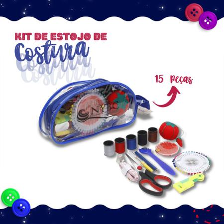 Imagem de Kit De Costura - Estojo Com 15 Itens - BRX