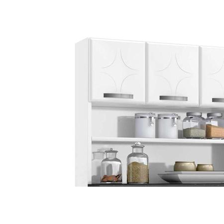 Imagem de Kit de Cozinha Compacta Rubi Smart c/6 Portas e 1 Gaveta Branco - Telasul