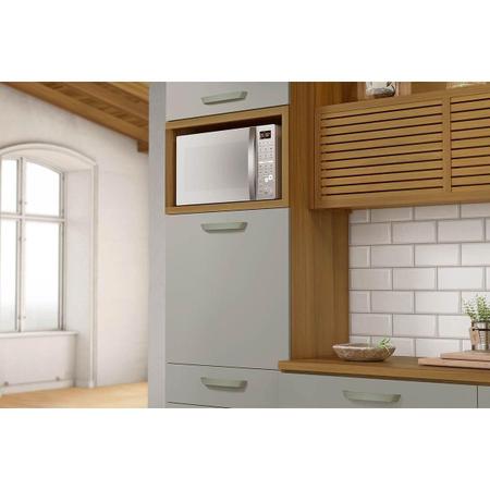 Imagem de Kit de Cozinha Modulada 5 Peças Princesa  (1 Armário + 2 Balcões + 2 Paneleiros) C5P22 Freijo/Off White - Nesher