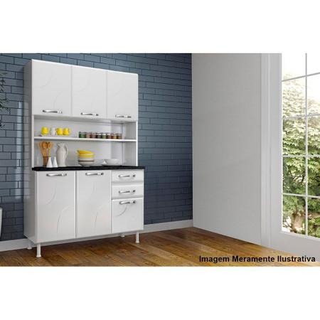 Imagem de Kit de Cozinha Telasul Safira Aço 120cm Branco