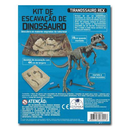 Kit Escavação e Realidade Aumentada Dino DNA Tiranossauro Rex - 4M, Mini  Cientista Brinquedos - Brinquedos Educativos e Criativos