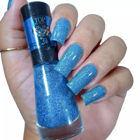 Imagem de Kit de esmalte com gliter holográfico 3D Top Beauty 6 cores