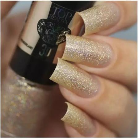 Imagem de Kit de esmalte com gliter holográfico 3D Top Beauty 6 cores