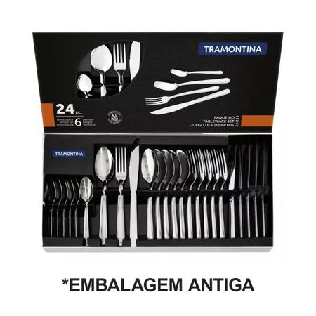 Kit - Jogo De Faca E Garfo Buzios 120 Peças Em Aço Inox Ibag - Tramontina -  Camicado