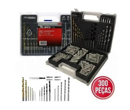 Imagem de Kit De Ferramentas Manuais 300 Pcs Chae Fixa/ Broca Multiuso