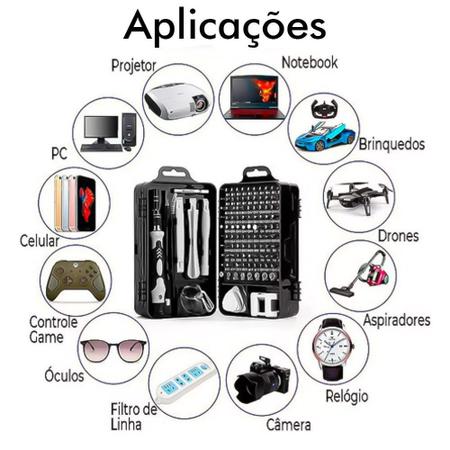 Imagem de Kit De Ferramentas Para Notebook, Celular E Tablet-115 Peças