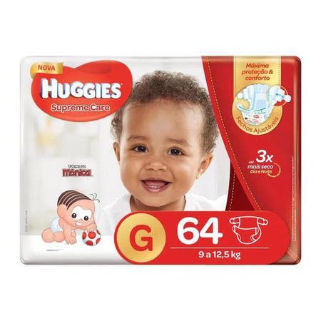 Imagem de Kit de Fraldas Huggies Hiper Supreme Care 416 Unidades 160 M e 256 G