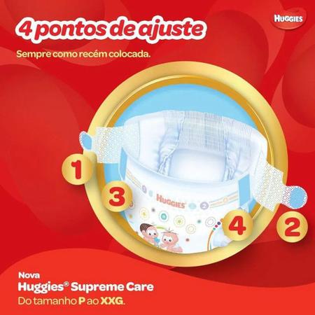 Imagem de Kit de Fraldas Huggies Hiper Supreme Care 416 Unidades 160 M e 256 G