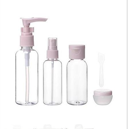 Imagem de Kit de frascos para viagem, com 5 unidades Cosmetic - Rosa