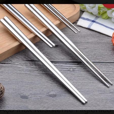 Imagem de Kit de hashi em aço inox - 05 pares