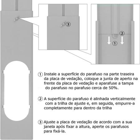 Imagem de Kit De Janela Ar Portátil Régua e Conector Equation 10000 Btu