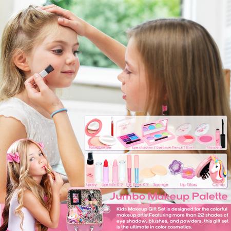 Imagem de Kit de maquiagem Amerrly Kids para meninas - 39 peças, segur