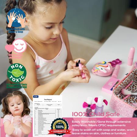 Imagem de Kit de maquiagem Amerrly Kids para meninas - 39 peças, segur