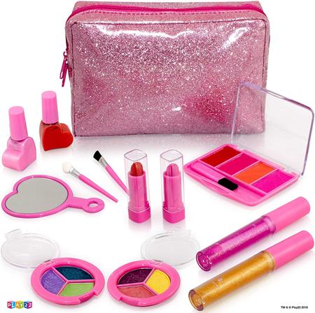 Kit de maquiagem infantil para menina - conjunto de maquiagem