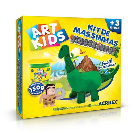 Imagem de Kit de Massinhas Modelar Dinossauros 1 Verde Art Kids - Acrilex