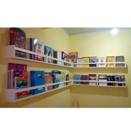 Imagem de Kit de Nichos Infantis de Parede Para Livros Bonecos Brinquedos Prateleira Organizadora de Pelúcias 6Pçs Mdf 40 cm