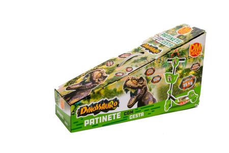 Imagem de Kit de Patinete e Capacete Dino Verde com Luzes Incríveis