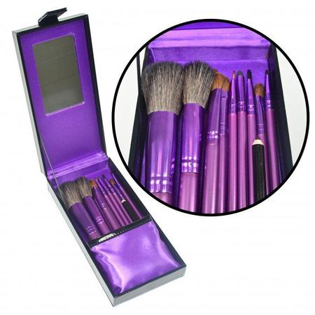 Imagem de Kit de Pincéis para Maquiagem Luxo com 10 Pincéis