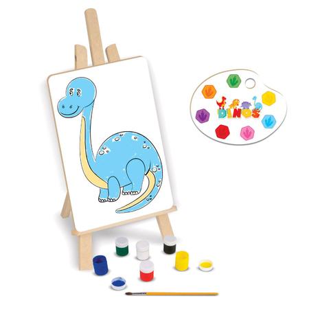 Dinossauro Para Colorir Pintar Infantil Dino Paint Menino Menina Várias  Cores Estimula Criatividade Tinta Pincel Original na Americanas Empresas