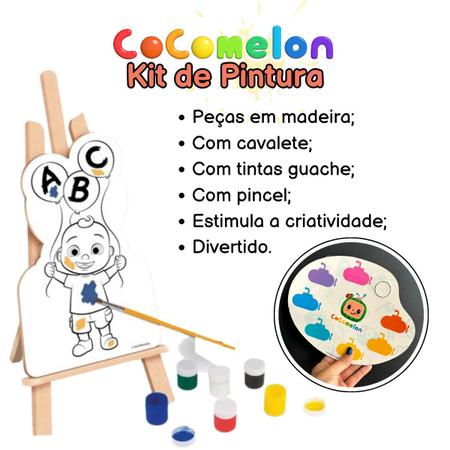 Kit de Pintura com Cavalete - Cocomelon - Nig Brinquedos