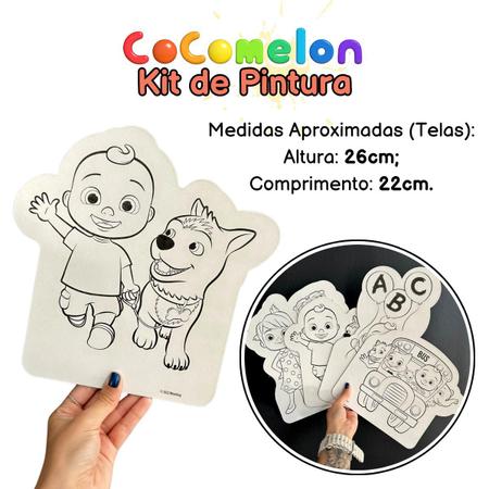 Kit Pintura Infantil Cocomelon C/cavalete 4 Telas 0514- Nig