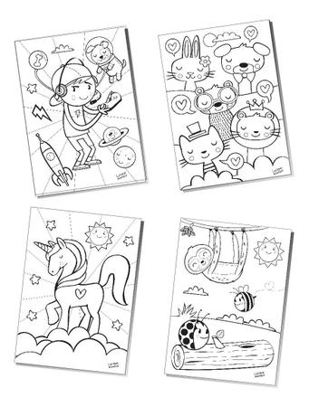 Kit Pintura Infantil Desenhos Luciano Martins com Cavalete Tintas e Tela  Infantil 13 Peças - Nig Brinquedos - Kit de Colorir - Magazine Luiza