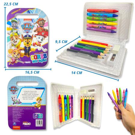 Kit de Pintura Infantil Patrulha Canina c/ Maleta 18 Peças