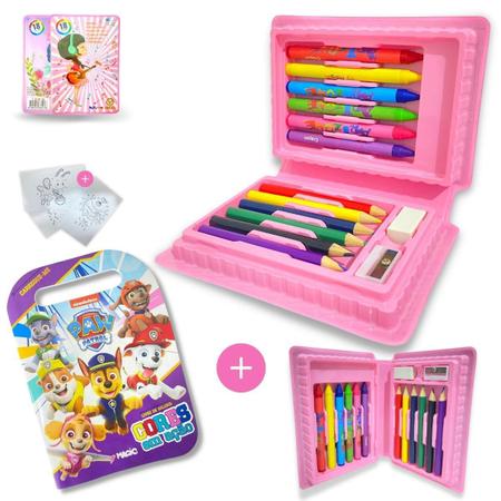 Kit de Pintura Infantil Patrulha Canina com Maleta 18 Peças