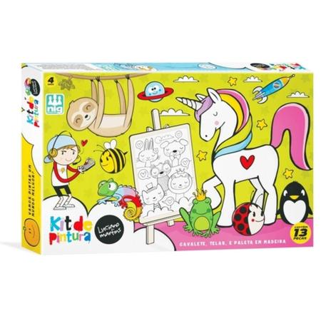 Kit Pintura Infantil Desenhos Luciano Martins com Cavalete Tintas e Tela  Infantil 13 Peças - Nig Brinquedos - Kit de Colorir - Magazine Luiza