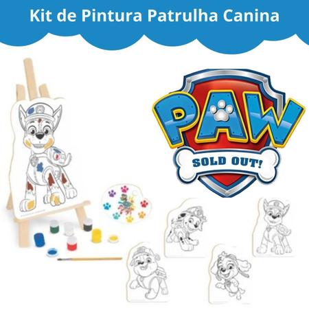 Kit de Pintura Patrulha Canina Nig Jogo De Colorir Infantil Tintas Pincel  Cavalete Telas - Artes e Atividades - Magazine Luiza