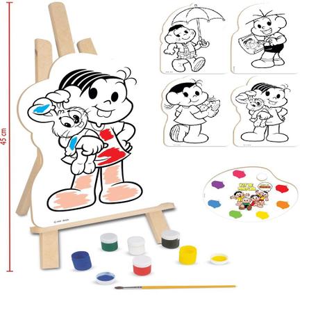 Kit de Pintura com Cavalete - Turma da Mônica - Nig Brinquedos