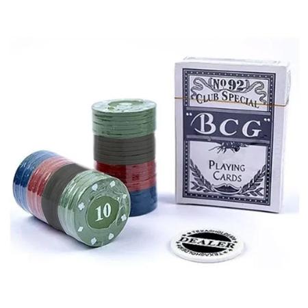 Imagem de Kit de Poker Completo 54 Cartas e 48 Fichas
