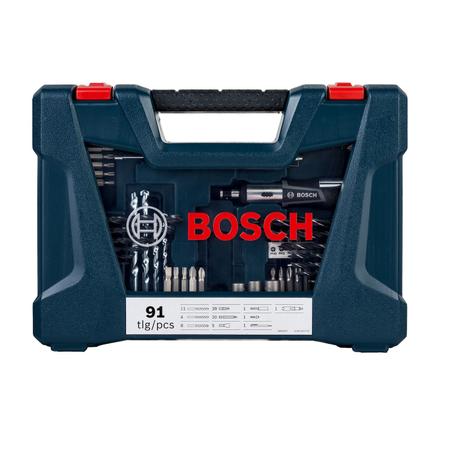 Imagem de Kit De Pontas E Brocas Em Titânio V-Line Com 91 Peças - Bosch 