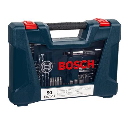 Imagem de Kit De Pontas E Brocas Em Titânio V-Line Com 91 Peças - Bosch 