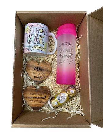 Imagem de Kit de Presente Dia das Mães - Caneca + Garrafa + Porta Copos + Chocolate