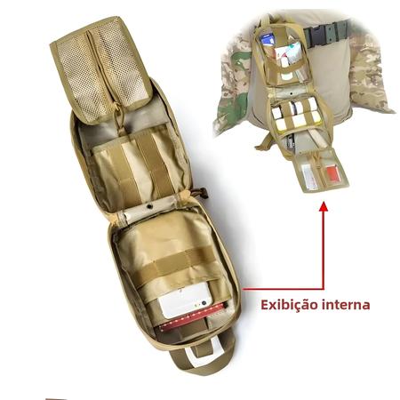 Imagem de Kit de Primeiros Socorros Tático - Saco Médico para Emergências, Caça, Camping e Carro