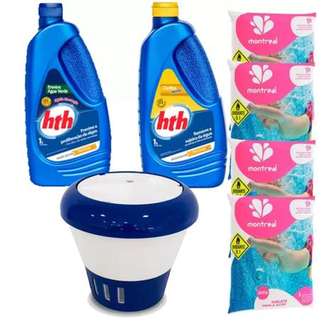 Imagem de Kit De Produtos Limpeza Da Água Para Piscina + clorador