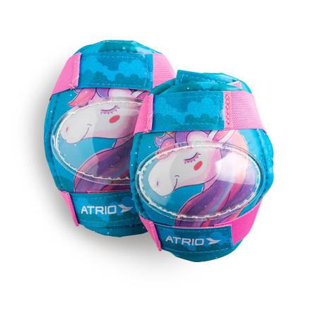 Imagem de Kit de Proteção Infantil Feminino Unicorn Capacete Joelheiras Cotoveleiras Unicórnio - Atrio ES199