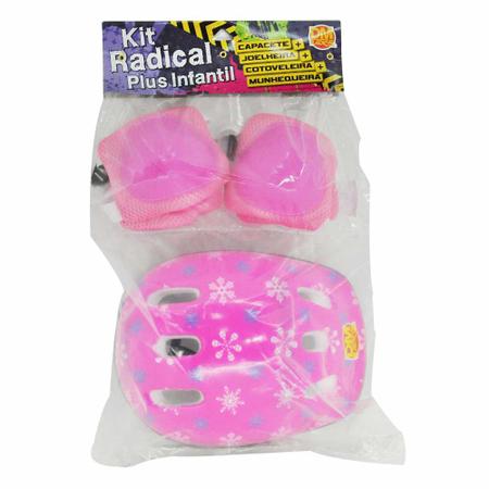 Imagem de Kit de Proteção Infantil - Radical Plus Star Pink - Rosa - DM Toys