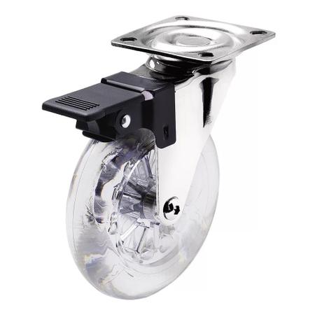 Kit de Rodizio Giratório Siliconado 100mm com freio 8 peças - Soprano Imagem de Kit de Rodizio Giratório Siliconado 100mm com freio 8 peças - Soprano