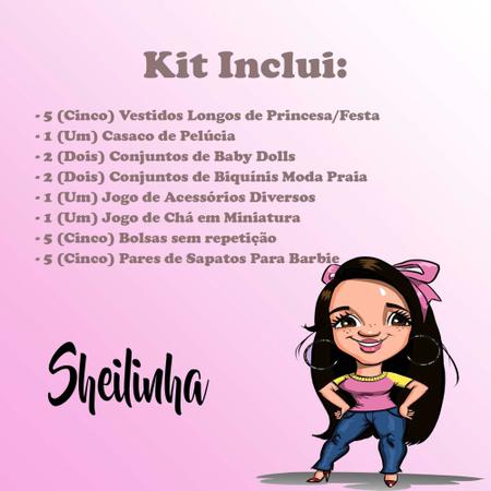 Kit de Roupas e Acessórios Para Boneca Barbie - Sheilinha 3