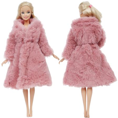 Kit de Roupas e Acessórios para Bonecas Barbie - Vestidos Casaco