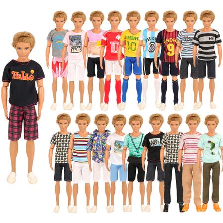 Kit para Bonecas Barbie e Ken - Conjunto de Roupas e Sapatos no Shoptime