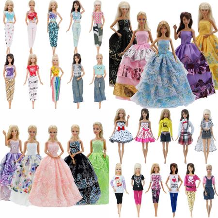 Conjunto de 35 peças de roupas de boneca para bonecas Barbie