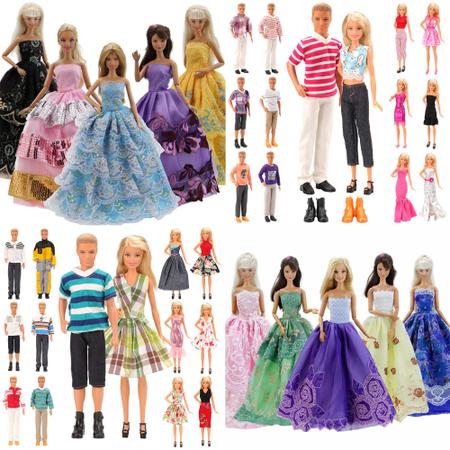 Kit 56 Peças Roupas E Acessórios Boneca Estilo Barbie