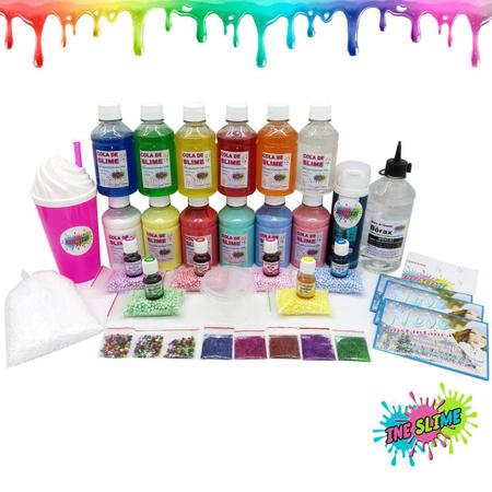 Imagem de Kit De Slime Completo Com Colas Coloridas Neve Copo - Ine Slime