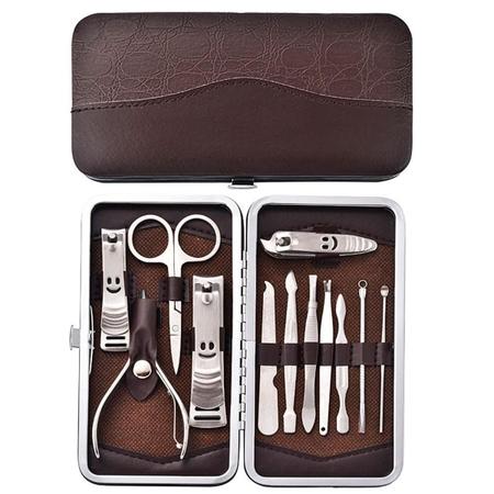 Imagem de Kit De Unhas Completo 12Em1 Profissional Manicure E Pedicure