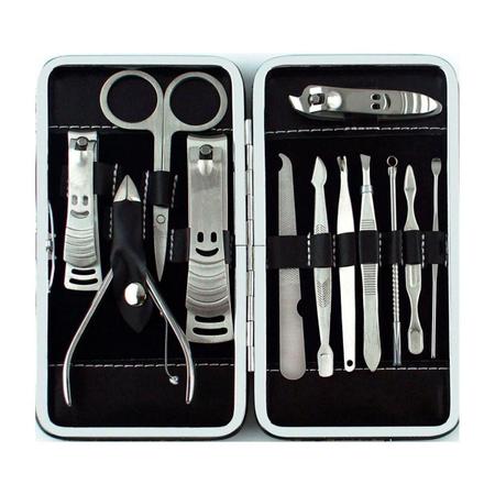 Imagem de Kit De Unhas Completo 12Em1 Profissional Manicure E Pedicure